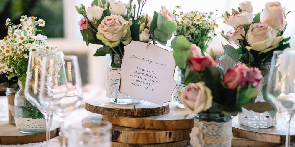 I segnaposto degli invitati al matrimonio